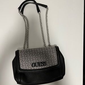 Black and gray Guess shoulder bag